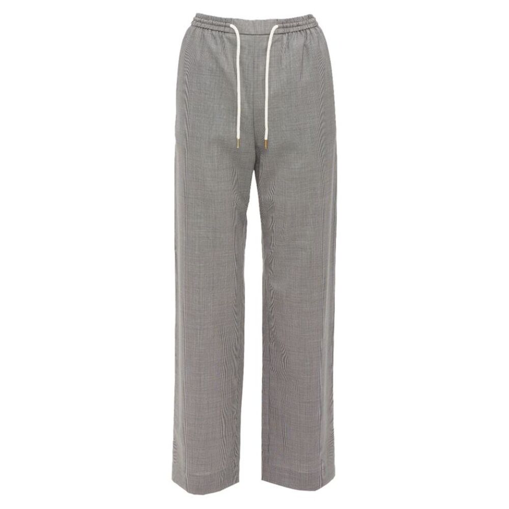 Celine Brown Checked Silk Pajama Pants